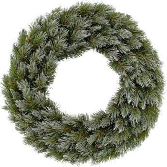 Венок хвойный Женева TRIUMPH TREE диам 60 см заснеженный